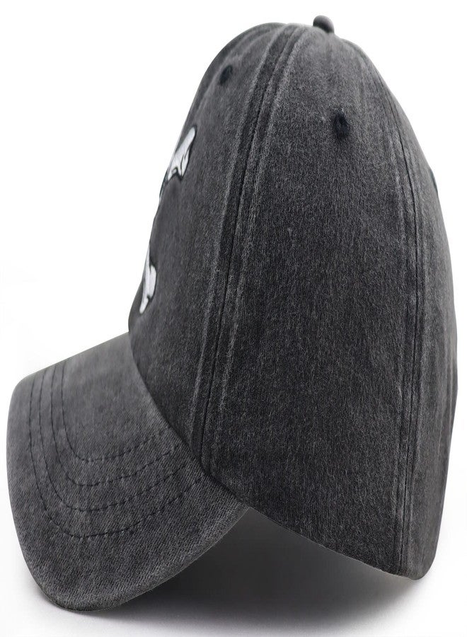 Vxchkerm Skeleton Skull Decor Hats for Men Women, Funny Embroidered Skull and Crossbones Baseball Cap, Adjustable Washed Distressed Vintage Halloween Decorations Hat for Mom Dad Grandpa Grandma Friends Black - Image 5